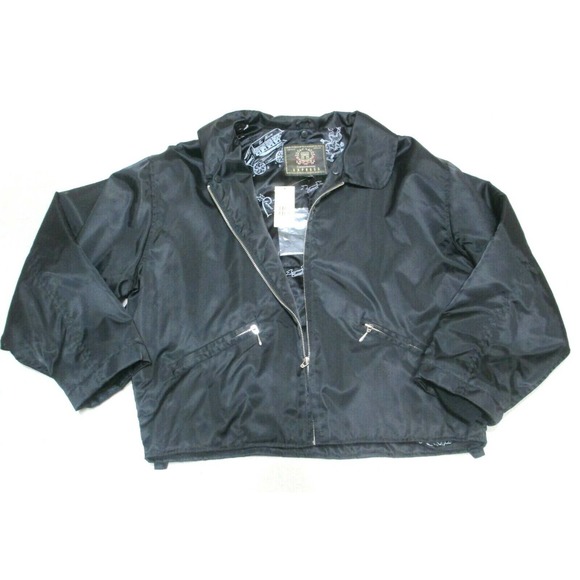 NWT $90 EXPRESS Womens Jacket Black Nylon MOTO Cropped Zip Size S - Picture 1 of 11